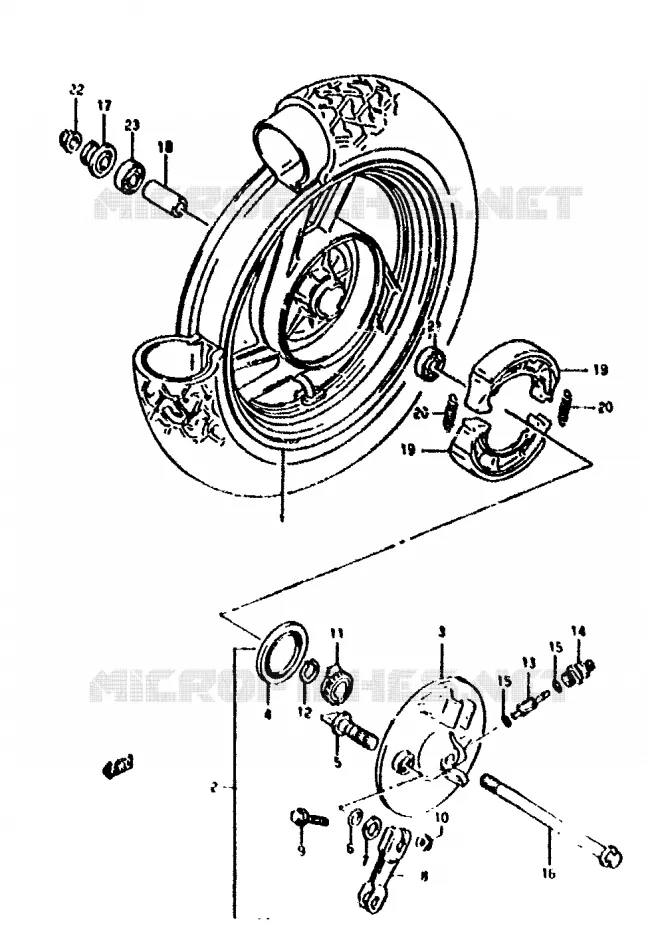 ROUE AVANT Suzuki SCOOTER 50 ADDRESS 1992  AH50N(N/R)