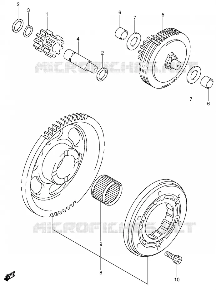 ROUE LIBRE DE DEMARREUR Suzuki MOTO 400 DR-Z 2000  DR-Z400SY(E2)