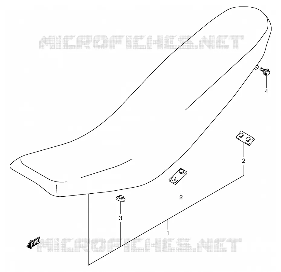 SELLE (MODELE K2/K3/K4) Suzuki MOTO 400 DR-Z 2001  DR-Z400K1(E1)