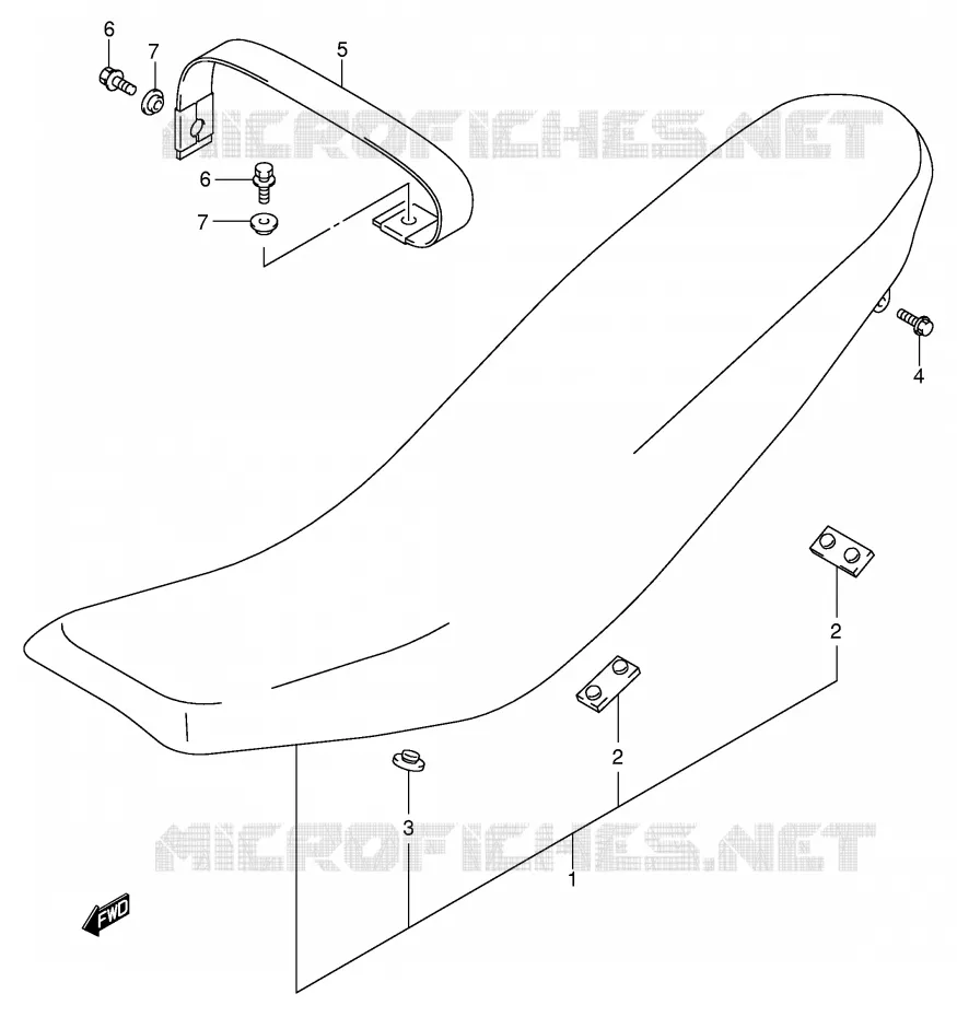 SELLE (MODELE K2/K3/K4) Suzuki MOTO 400 DR-Z 2003  DR-Z400SK3(E3/E28)