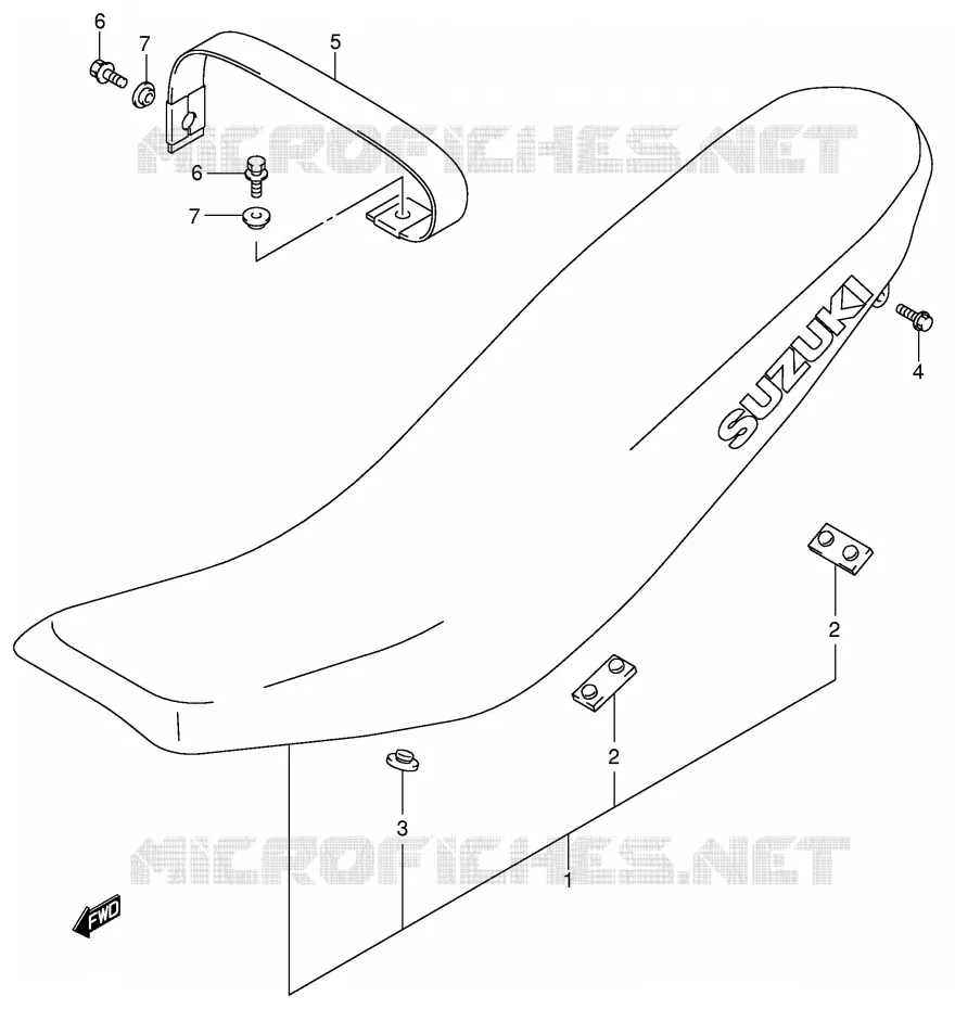 SELLE (MODELE Y/K1) Suzuki MOTO 400 DR-Z 2002  DR-Z400SK2(E2)