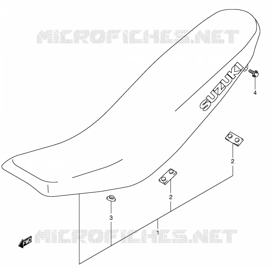 SELLE (MODELE Y/K1) Suzuki MOTO 400 DR-Z 2004  DR-Z400EK4(E1)