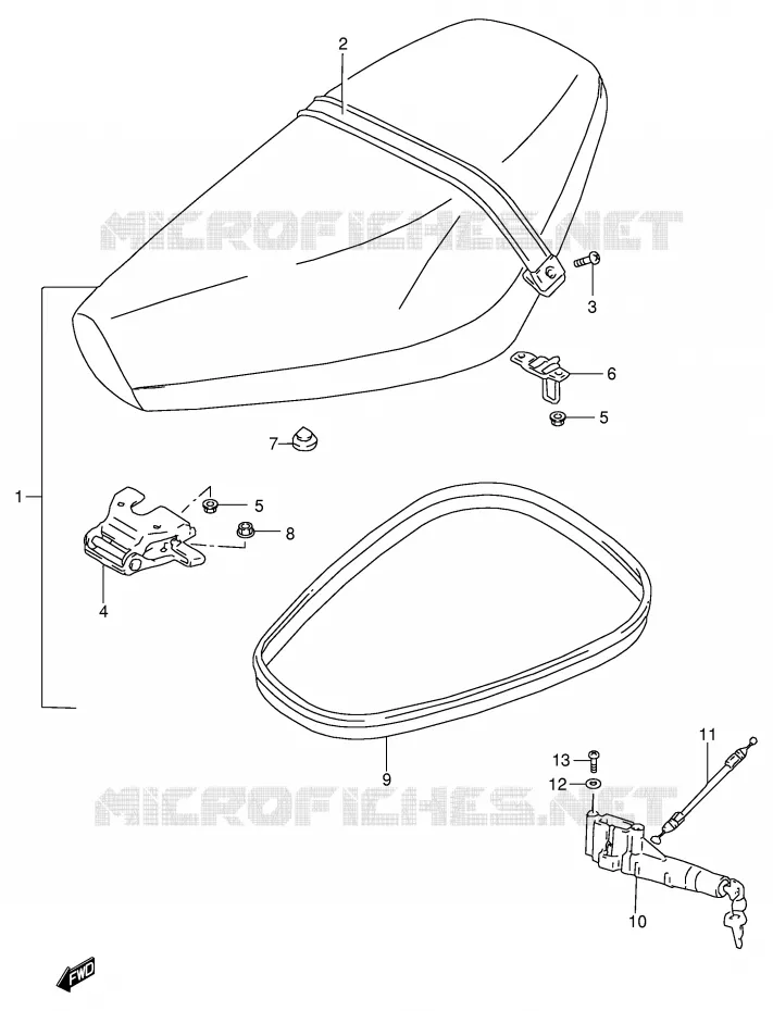 SELLE Suzuki SCOOTER 100 ADDRESS 1999  AG100X(E71)