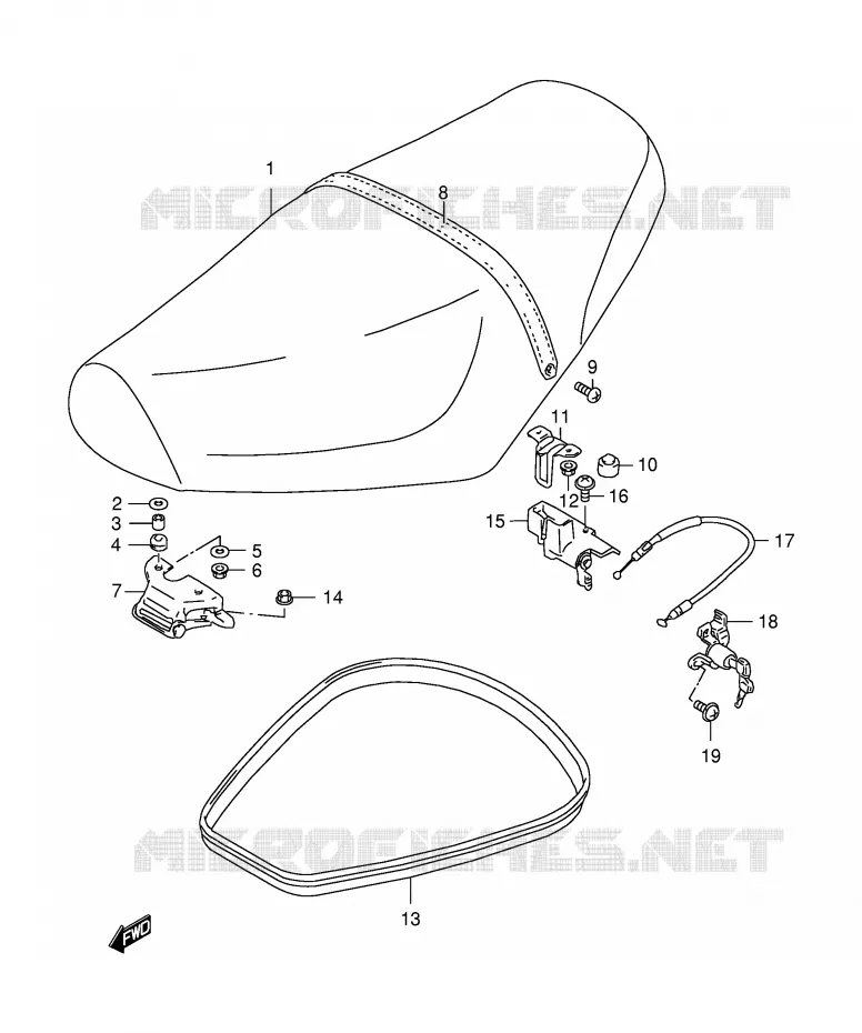 SELLE Suzuki SCOOTER 150 BURGMAN 2000  AN150Y(E34)