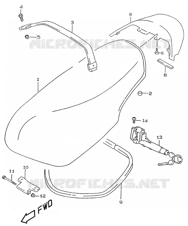 SELLE (model V) Suzuki SCOOTER 50 KATANA 2000  AY50Y(V/W/X/Y)