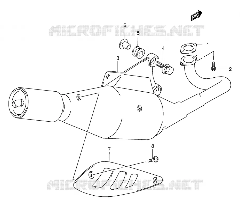 SILENCIEUX (AE50RP/RR/RS/RT/RV) Suzuki SCOOTER 50 AE 1997  AE50RV(E28)
