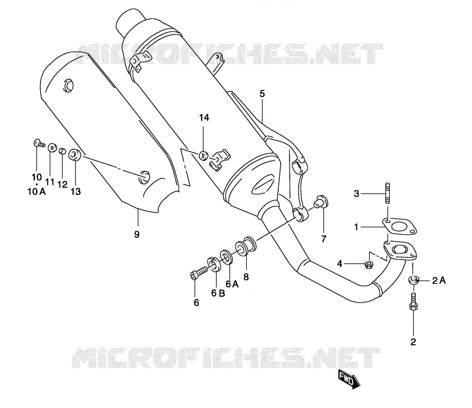 SILENCIEUX (MODELE K1/K2 P26) Suzuki SCOOTER 50 KATANA 2003  AY50WK3(P19)