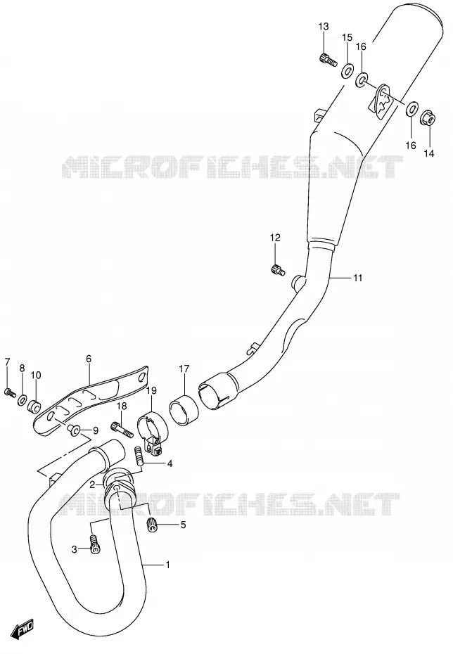 SILENCIEUX Suzuki MOTO 400 DR-Z 2001  DR-Z400EK1(E1)