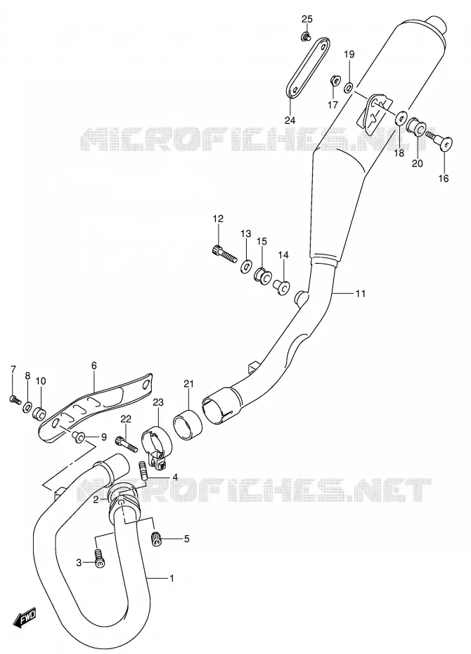 SILENCIEUX Suzuki MOTO 400 DR-Z 2001  DR-Z400SK1(E3/E28)