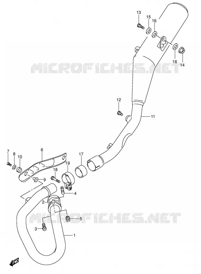 SILENCIEUX Suzuki MOTO 400 DR-Z 2007  DR-Z400EK7(E3/E28)