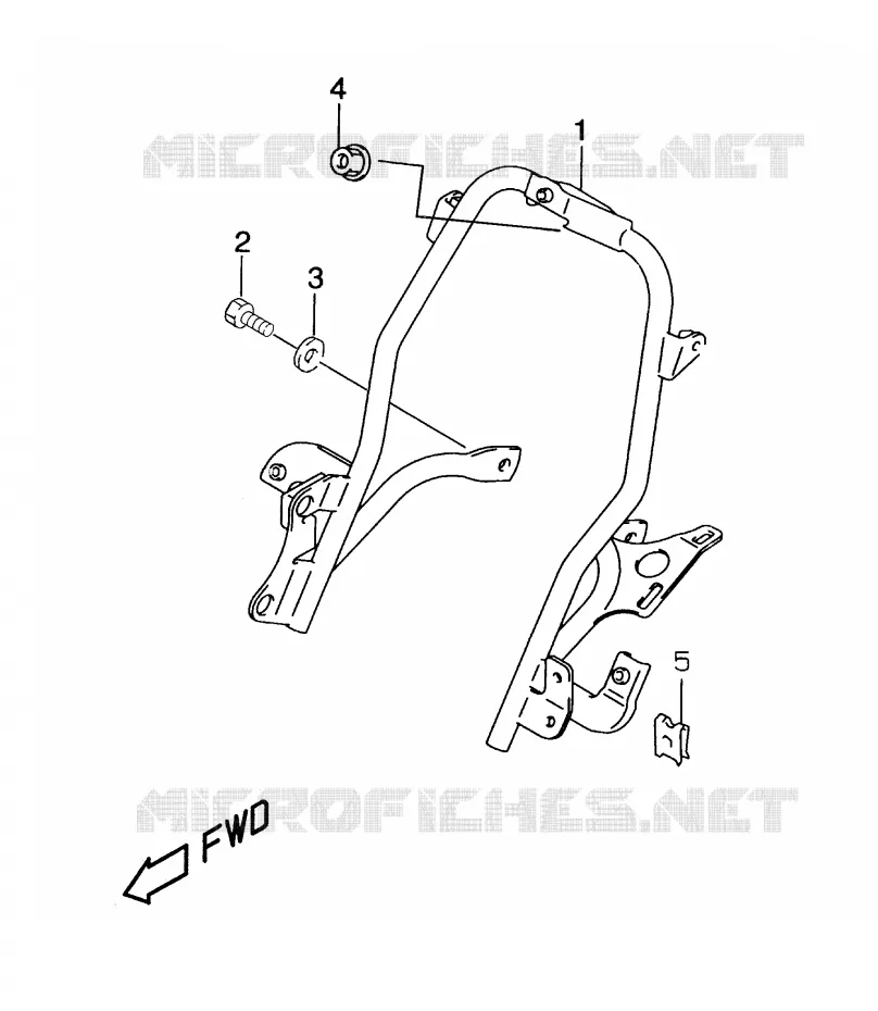 SUPPORT RADIATEUR (model AY50 K1) Suzuki SCOOTER 50 KATANA 2000  AY50WY(V/W/X/Y)
