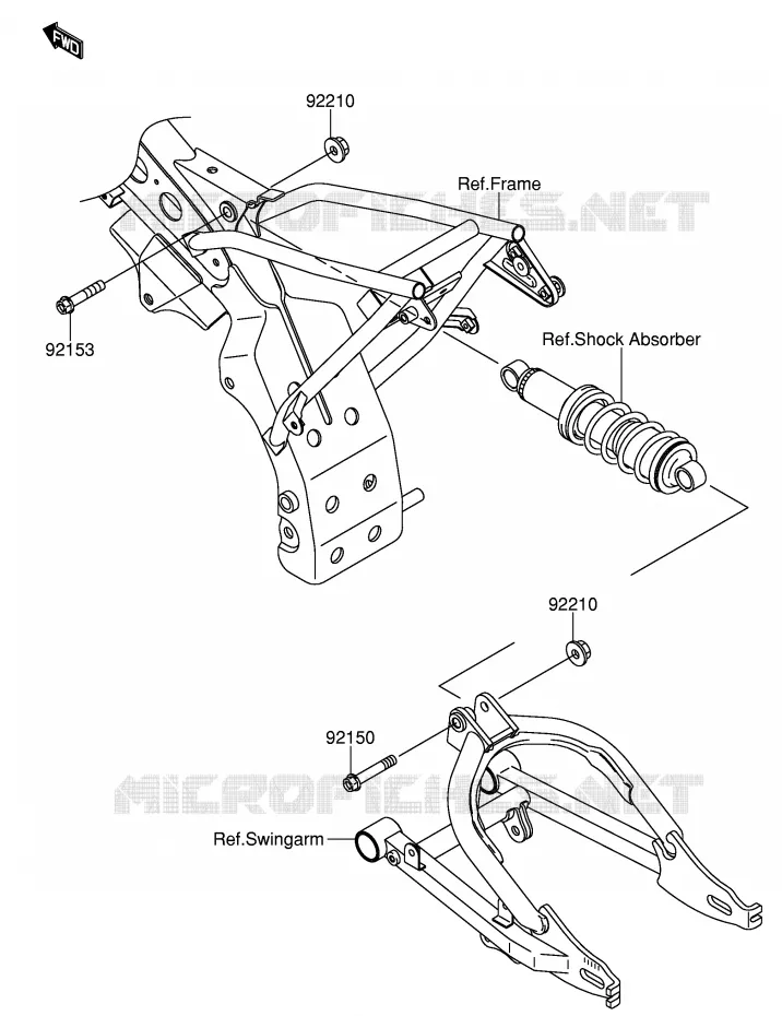 SUSPENSION Suzuki MOTO 110 DR-Z 2003  DR-Z110K3(E21)