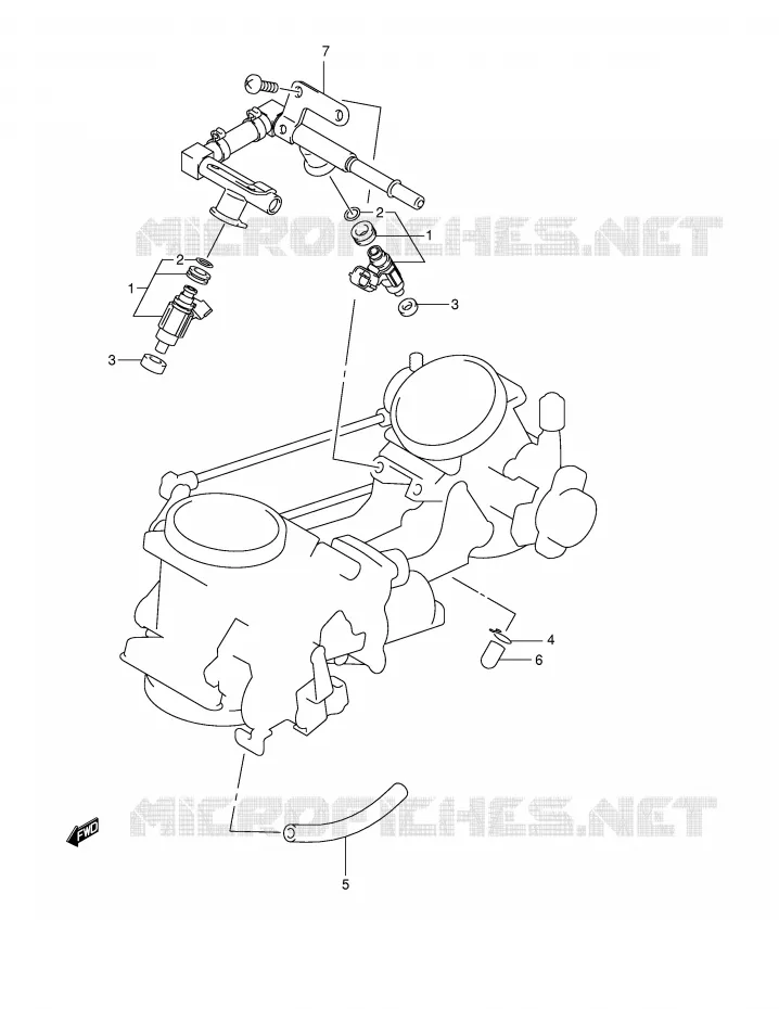 SYSTÈME D'INJECTION Suzuki MOTO 650 V-STROM 2006  DL650U3K6(E2)