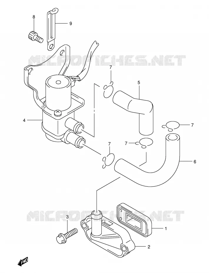 SYSTEME RECYCLAGE GAZ ECHAPPEMENT Suzuki SCOOTER 400 BURGMAN 2004  AN400K4(E2)