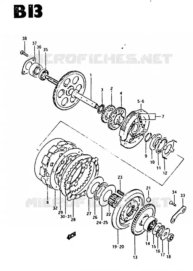 TRANSMISSION (3) Suzuki SCOOTER 50 CS 1983  CS50GD(Z/D)