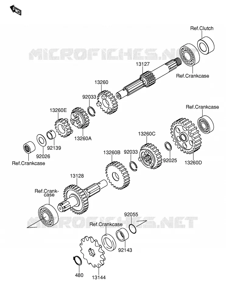 TRANSMISSION Suzuki MOTO 110 DR-Z 2003  DR-Z110K3(E21)