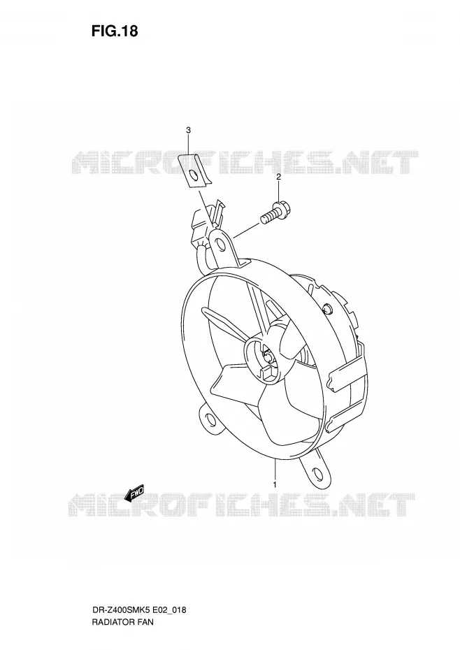 VENTILATEUR Suzuki MOTO 400 DR-Z 2005  DR-Z400SMK5(E2)