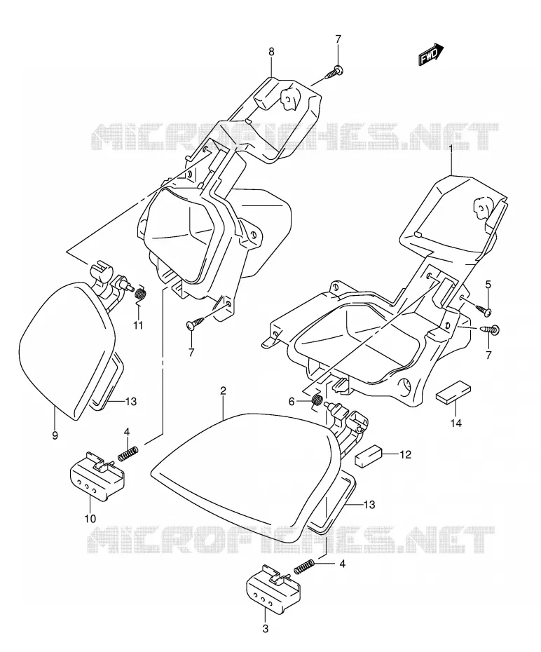 VIDE POCHE (MODELE K3) Suzuki SCOOTER 250 BURGMAN 2003  AN250K3(E2)