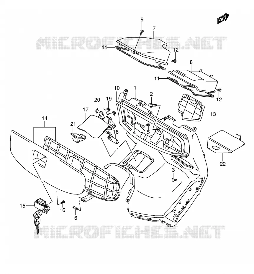 VIDE POCHE Suzuki SCOOTER 400 BURGMAN 2004  AN400K4(E2)