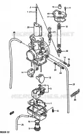CARBURATEUR MOTEUR/TRANSMISSION 250 suzuki-moto RM 1992 DP021053