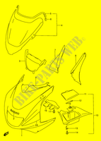 CARENAGES   ETIQUETTES (MODELE P/R/S/T) pour Suzuki RF 600 1996