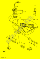 RESERVOIR D'ESSENCE MODELE D pour Suzuki RM 250 1982