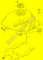 RESERVOIR D'ESSENCE (MODELE V) pour Suzuki RF 900 1994