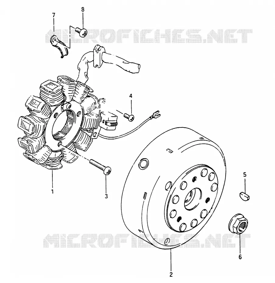 ALLUMAGE ROTOR - STATOR Suzuki MOTO 250 RG 1986  RG250G(G/H)