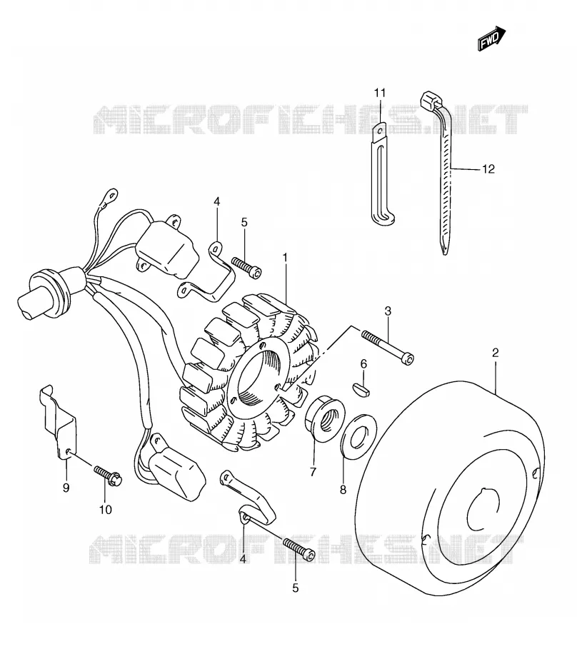ALLUMAGE ROTOR - STATOR Suzuki MOTO 250 RG 1991  RGV250M(E24)