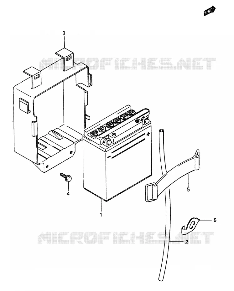 BATTERIE Suzuki MOTO 250 RG 1987  RG250CH(G/H)