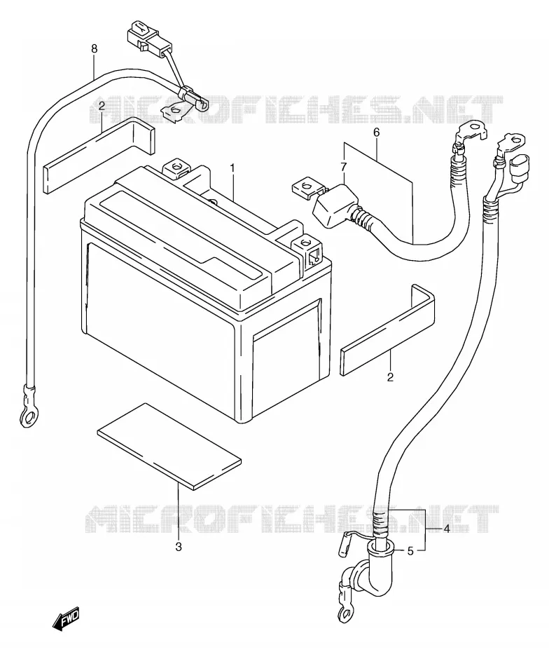 BATTERIE Suzuki MOTO 800 MARAUDER 2001  VZ800K1(E2)