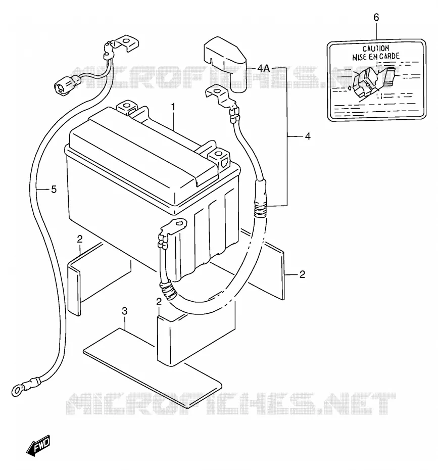 BATTERIE Suzuki MOTO 900 RF 1995  RF900RS(E2)