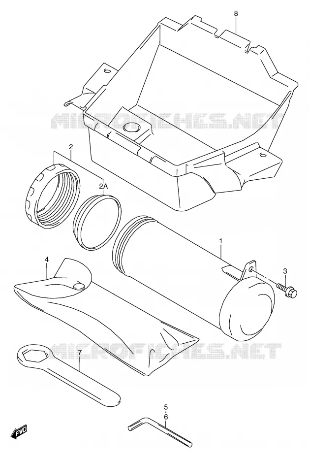 BOITE - TROUSSE A OUTILS (MODELE V/W) Suzuki MOTO 800 MARAUDER 2000  VZ800Y(E2)