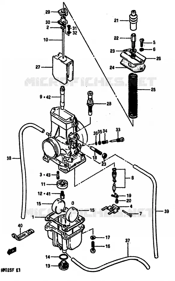 CARBURATEUR Suzuki MOTO 125 RM 1985  RM125F(E/F)