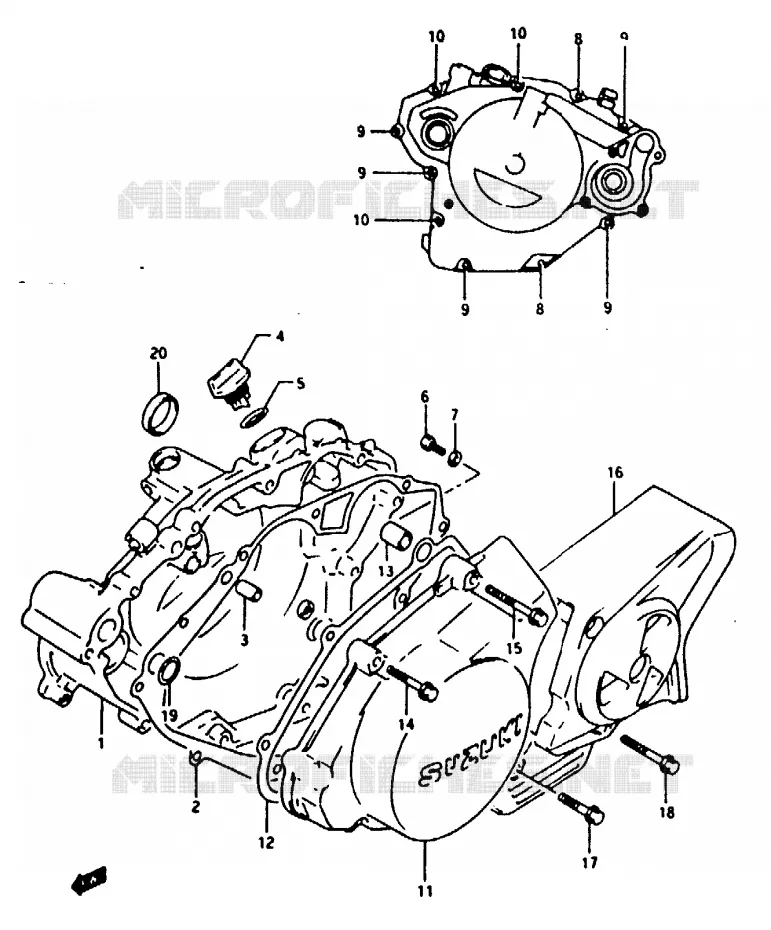 CARTER Suzuki MOTO 125 RG 1992  RG125FUN(N/P/R)