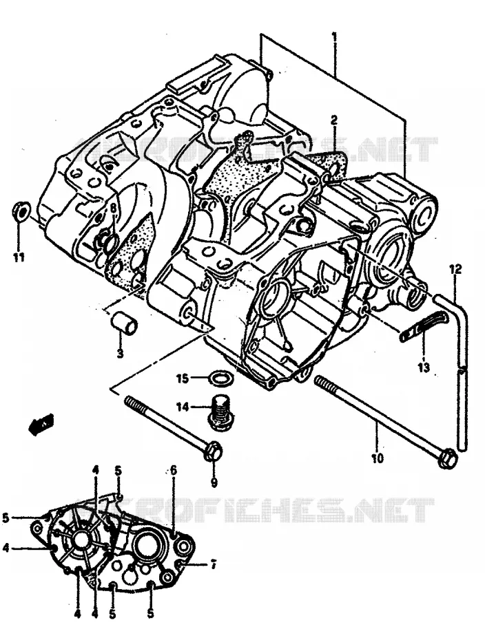 CARTER Suzuki MOTO 125 RM 1985  RM125F(E/F)