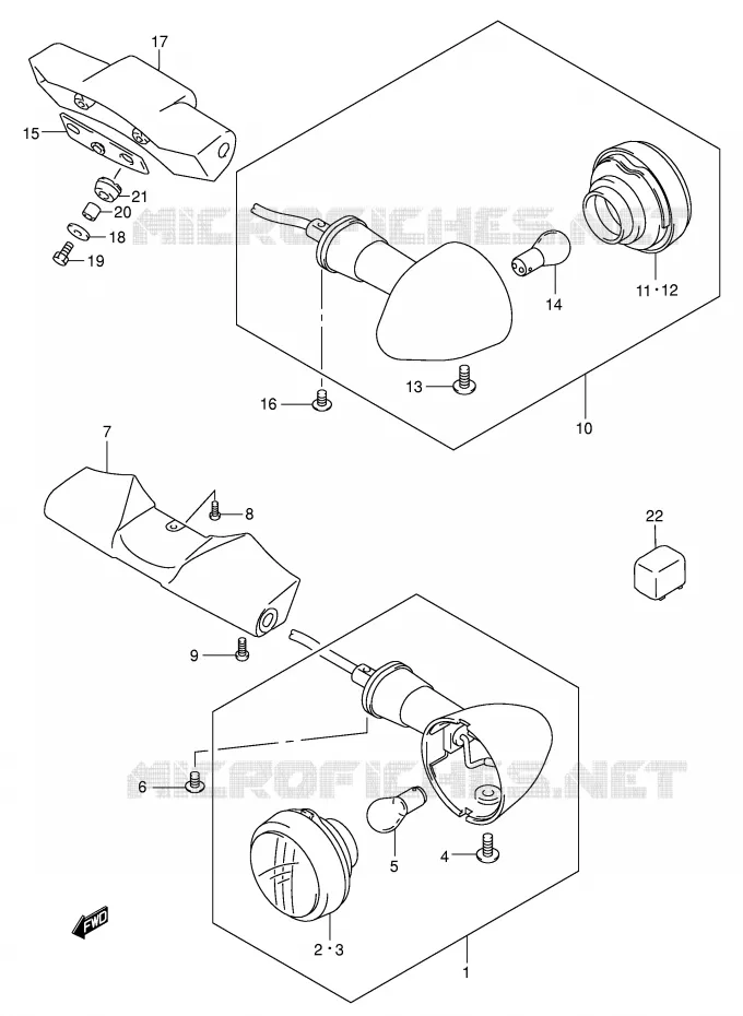 CLIGNOTANTS Suzuki MOTO 1500 INTRUDER 2007  VL1500K7(E2)