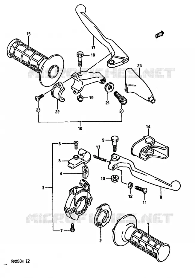 COMMODOS (MODELE K/L/M) Suzuki MOTO 250 RM 1991  RM250M(K/L/M/N)