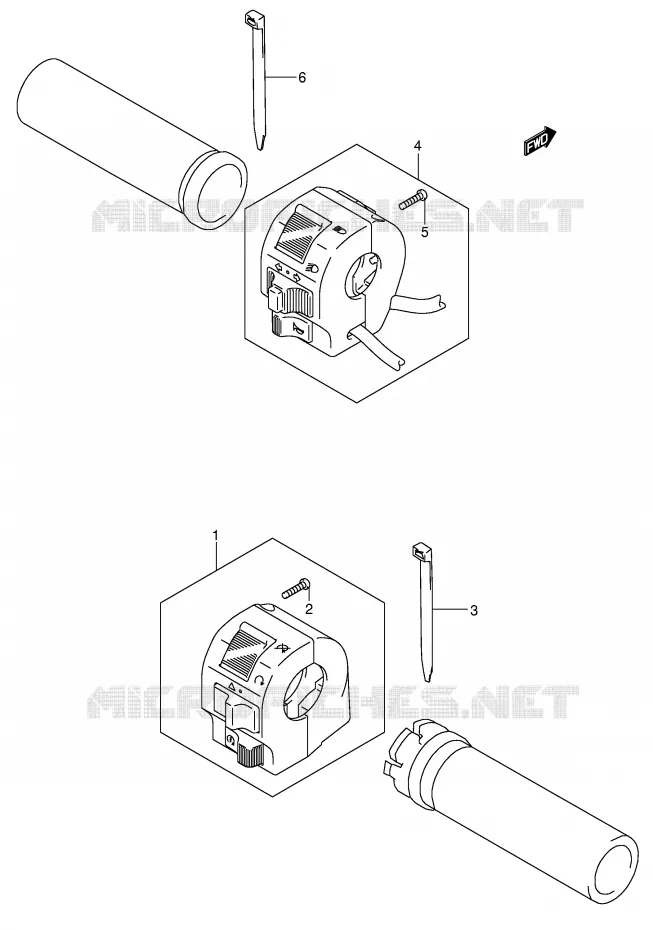 COMMODOS (MODELE K5/K6) Suzuki MOTO 1500 INTRUDER 2005  VL1500K5(E2)