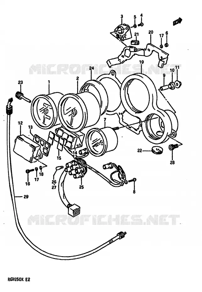 COMPTEUR Suzuki MOTO 250 RG 1989  RGV250K