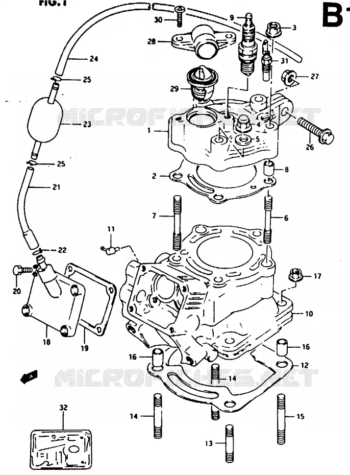 CYLINDRE Suzuki MOTO 125 RG 1992  RG125FUN(N/P/R)