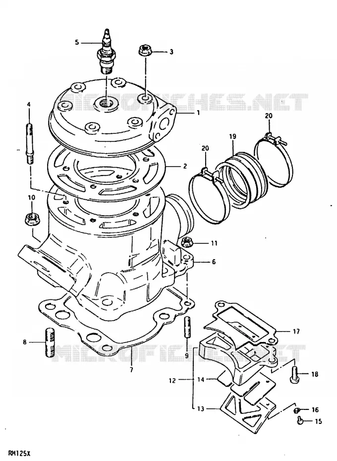 CYLINDRE Suzuki MOTO 125 RM 1981  RM125X