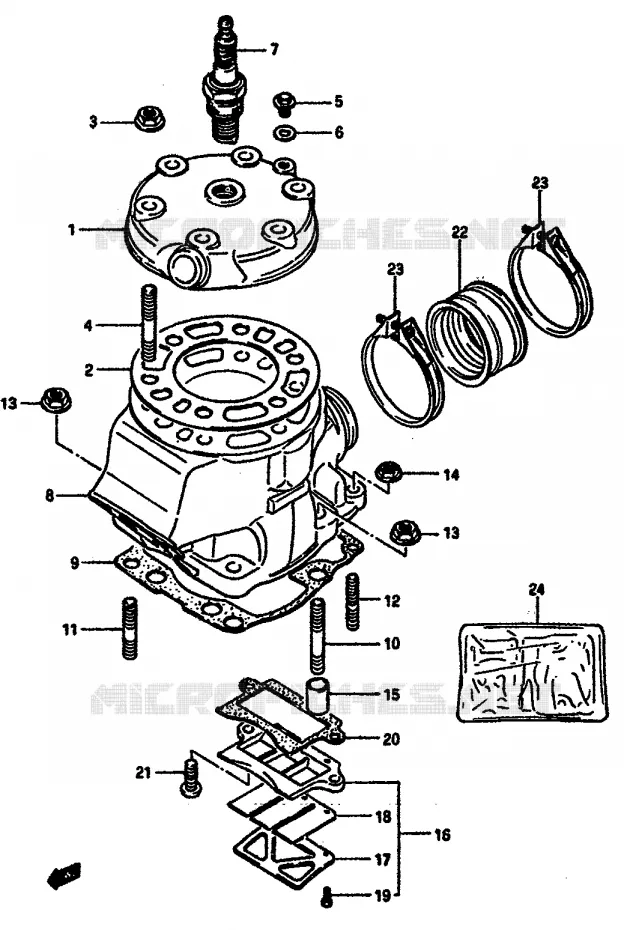 CYLINDRE Suzuki MOTO 125 RM 1985  RM125F(E/F)