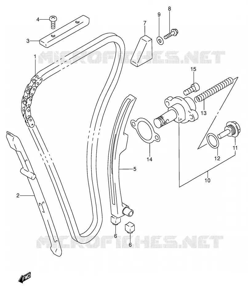 DISTRIBUTION Suzuki MOTO 600 RF 1996  RF600RT(E2)