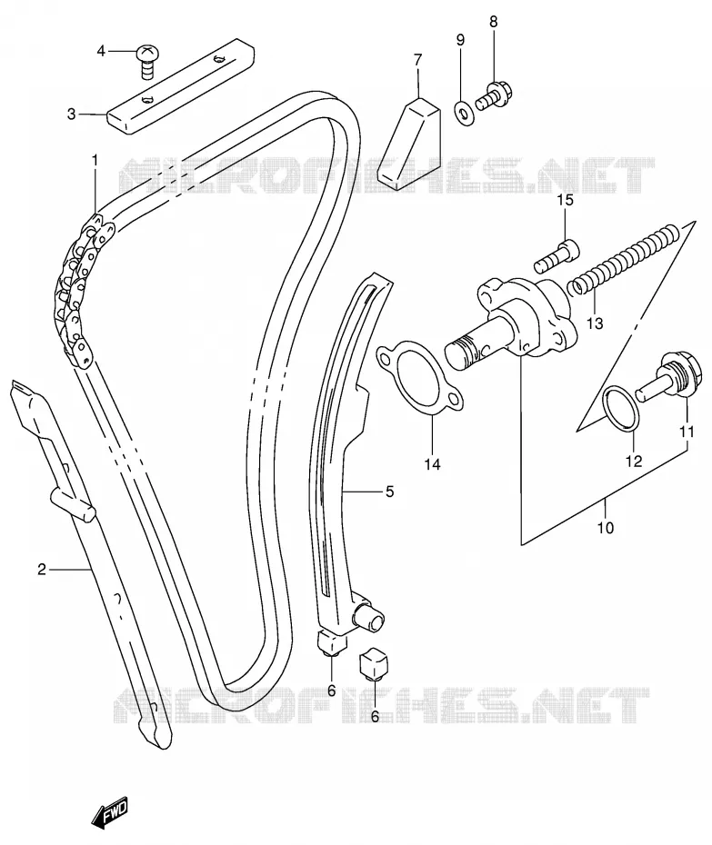 DISTRIBUTION Suzuki MOTO 900 RF 1995  RF900RS(E2)