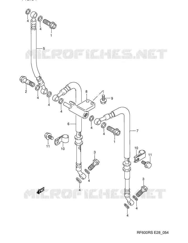 DURITE DE FREIN AVANT Suzuki MOTO 600 RF 1994  RF600RR(E28)