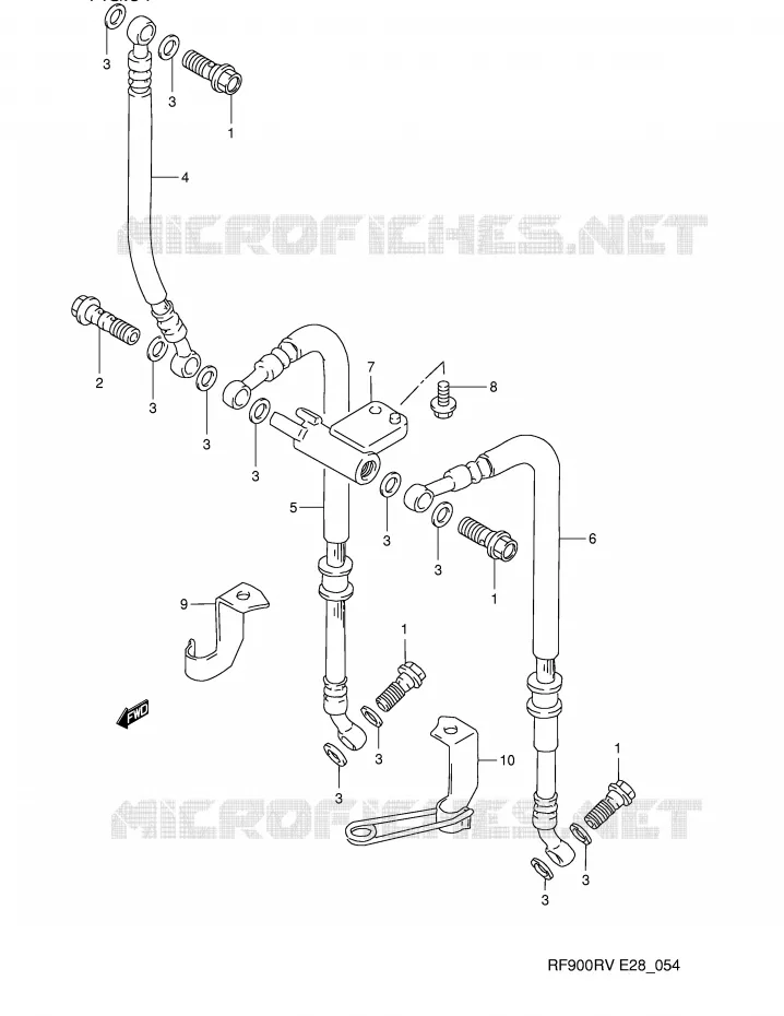 DURITE DE FREIN AVANT Suzuki MOTO 900 RF 1994  RF900RR(E28)