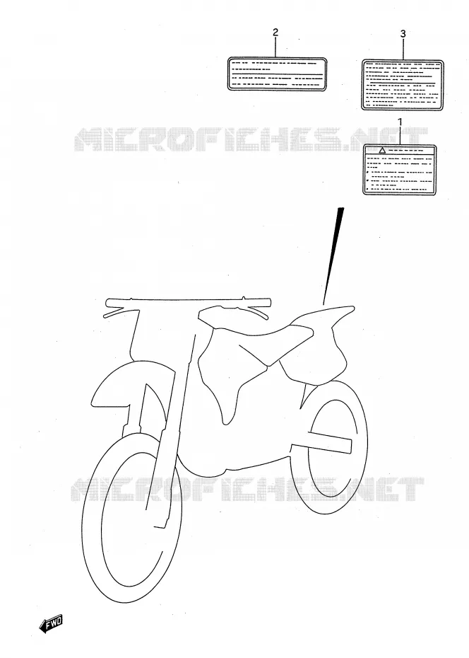 ETIQUETTE Suzuki MOTO 125 RM 1994  RM125R(E28)