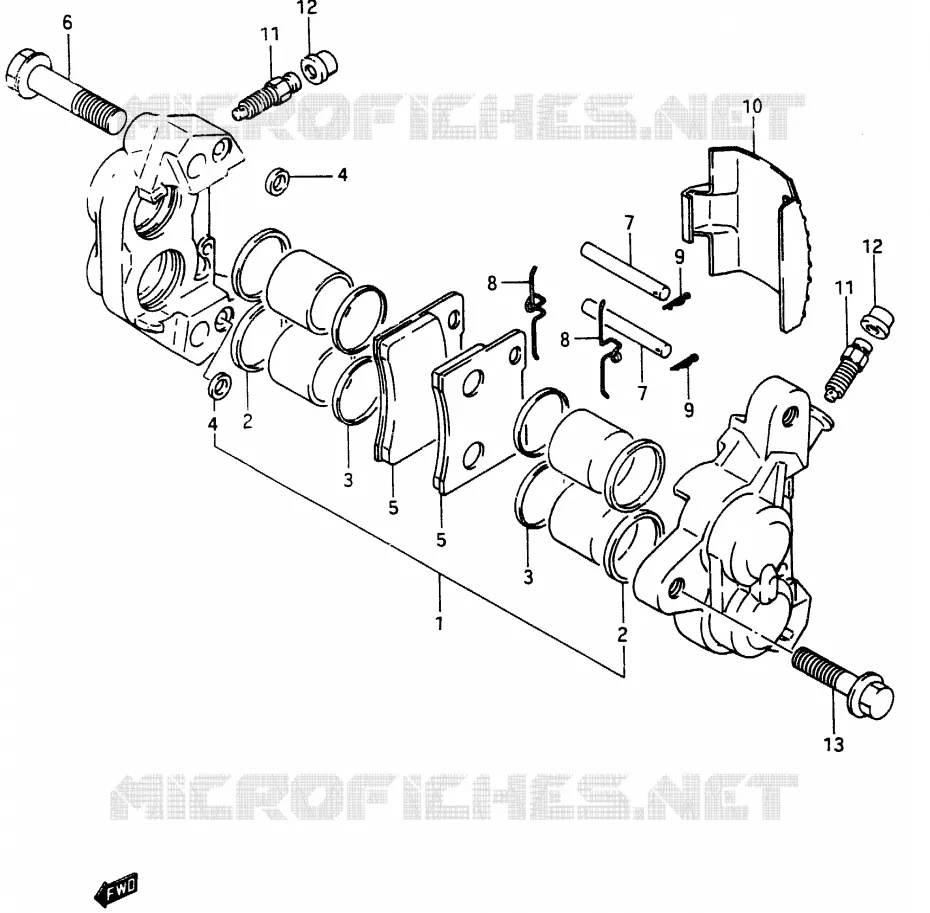 ETRIER DE FREIN AVANT Suzuki MOTO 250 RG 1987  RG250FH(G/H)
