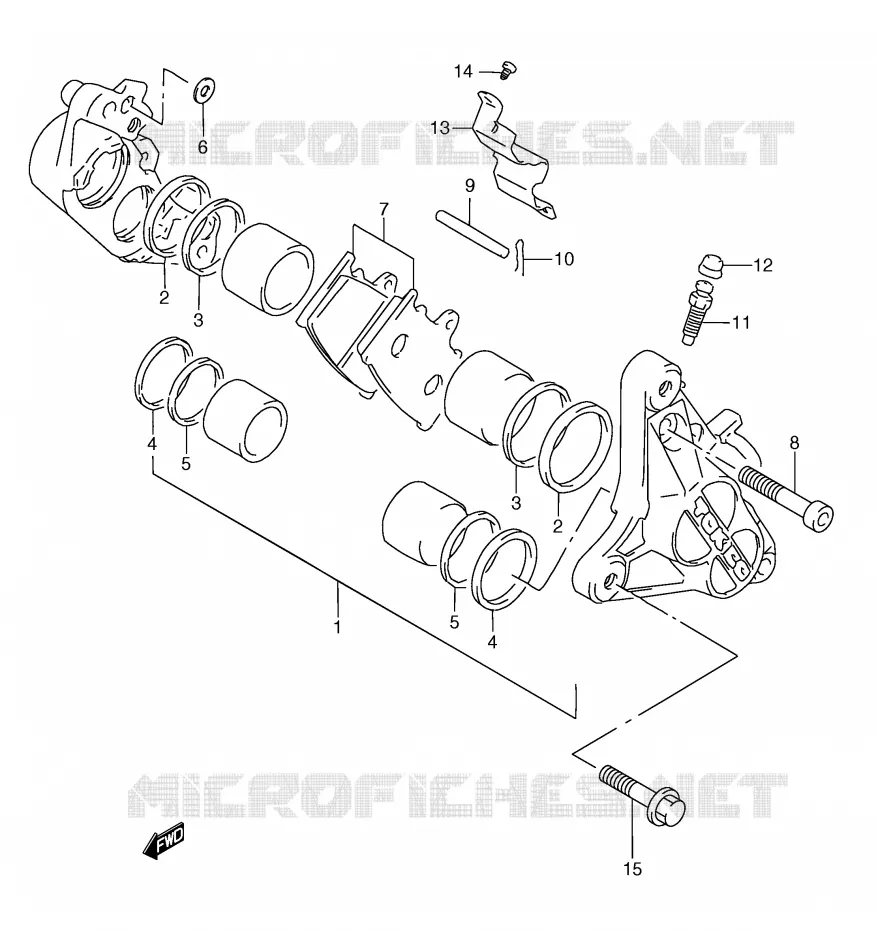 ETRIER DE FREIN AVANT Suzuki MOTO 250 RG 1994  RGV250R(E24)